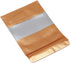 100Pcs Stand Up Mylar Bags Orange Color Aluminum Foil Packaging Bag with Line Clear Window for Zip Self Seal Lock Food Storage Zipper Lock Package Pouch 3.5x5.1 inch