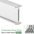 Refrze Ceiling Curtain Track, Curved Curtain Track Ceiling Mount, Room Divider Ceiling Track for Curtains, RV Curtain Track,Curtain Rail Ceiling Wall Mount for L Shape U Shape Bay Windows(8ft)