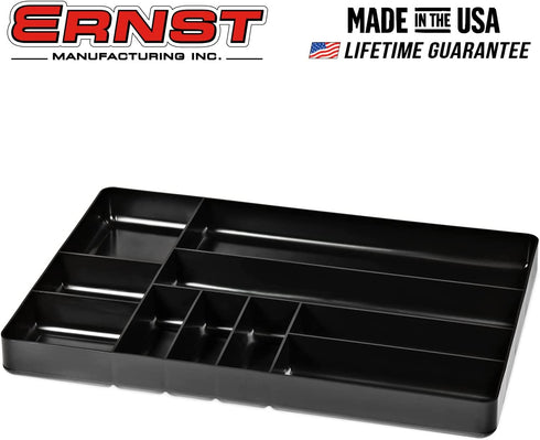 Ernst Manufacturing Home and Garage Organizer Tray, 10-Compartments, Black - 5011