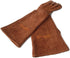 Rose Pruning Gloves for Men and Women - Thorn Proof Goatskin Leather Gardening Gloves with Gauntlet (Medium, Brown)