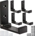 Folding Coat Hooks, 5Pcs Wall Hooks for Hanging Coat Towel Hooks Hardware Heavy Duty Aluminum Alloy Headphone Holder Hooks No Rust Wall Mounted with Screws for Hat, Bags, Fitness Equipment (Black)