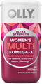 OLLY Ultra Women's Multi Softgels, Overall Health and Immune Support, Omega-3s, Iron, Vitamins A, D, C, E, B12, Daily Multivitamin, 30 Day Supply - 60 Count
