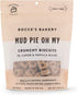 Bocce's Bakery Oven Baked Mud Pie Oh My Treats for Dogs, Everyday Wheat-Free Dog Treats, Made with Real Ingredients, All-Natural PB, Carob & Vanilla Biscuits, 5 oz, Beige (EB-MUD5oz)