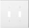 2-Gang Toggle Light Switch Wall Plate Double Switch Decorator Plate Covers, Dual Switch Faceplate Standard Size 2-Gang 4.48" x 4.57" (Standard-Size, 10-Pack,White)