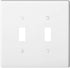 2-Gang Toggle Light Switch Wall Plate Double Switch Decorator Plate Covers, Dual Switch Faceplate Standard Size 2-Gang 4.48" x 4.57" (Standard-Size, 10-Pack,White)
