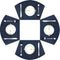 Wedge Placemats Set of 4 Vinyl Placemats for Round Tables Woven Non-Slip Heat-Resistant Easy to Clean Wipeable Washable Dinner Table Mats?Navy Blue?