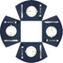 Wedge Placemats Set of 4 Vinyl Placemats for Round Tables Woven Non-Slip Heat-Resistant Easy to Clean Wipeable Washable Dinner Table Mats?Navy Blue?