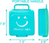 MINCOCO Kids Bento Lunch Box - Lunch Container with Sauce Jar, Spoon&Fork 4-Compartment, On-the-Go Meal and Snack Packing - Leak Proof, Durable, Microwave Safe (Sky Blue)