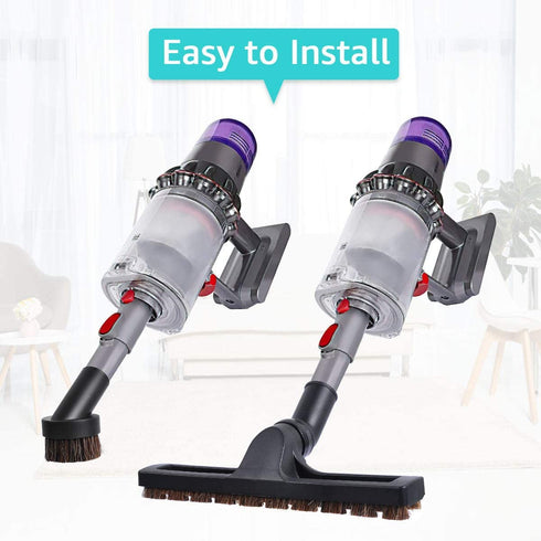 KEEPOW 5 Pcs Vacuum Attachments Kit Compatible with Dyson V7 V8 V10, Articulating Hard Floor Tool & Soft Dust Brush & Adapter Converter
