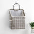 Wall Hanging Storage Bag, Waterproof Over The Door Closet Organizer Hanging Pocket Organizer for Bedroom, Bathroom, Linen Cotton (Gray)
