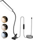 TOPESEL 5W 48 LEDs Dimmable Clip-on Led Desk Lamp, Eye-Care Flexible Gooseneck USB Clamp Reading Lamp, 3 Color Temperature, 14 Brightness Levels Table Lamp, Black