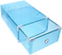 VOSAREA 2pcs Shoe Storage Box Clear Plastic Shoes Stacking Drawer Stackable Book Sundries Bins Under Bed Organizer for Men Women Shoes Sneaker Books Toys Blue