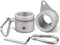 BonyTek 2 Pack Aluminum Alloy Flag Pole Rings, 360 Degree Rotating Flagpole Flag Mounting Rings Spinning Flag Pole Kit with Carabiner for 0.75-1.00 Inch Diameter Flagpole (Φ 1 inch, Silver)