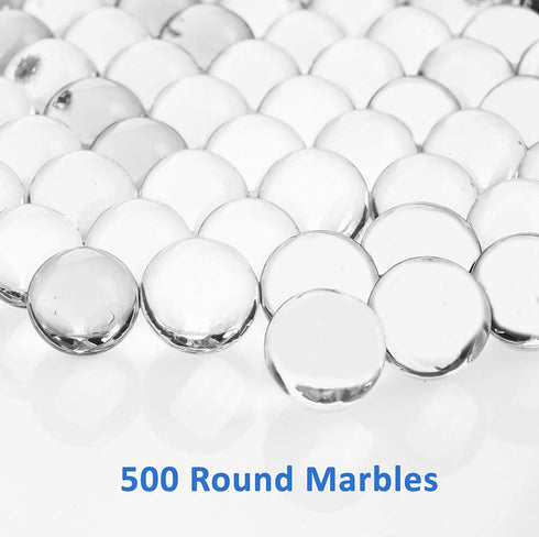 Galashield Clear Glass Marbles for Vases Bulk Round 500 Pieces