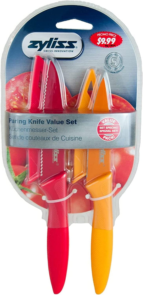 Zyliss 2-Piece Paring Knife Set with Sheath Covers
