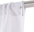 Valea Home Burlap Tier Curtains for Kitchen Rustic Tan Rod Pocket Curtains for Short Window 36 inch Linen Cafe Curtains, White, Set of 2