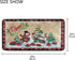 Winter Snowman Kitchen Rug Christmas Tree Gift Plaid Floor Comfort Mats Bath Rugs Entryway Welcome Non Slip Area Rug for Bedroom Living Room Doormats Home Decor 39" X 20"