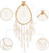 Dream Catcher for Bedroom Decoration Boho Style Dreamcatcher Hand Crafted Bohemian Decor Item Teardrop Shape Weddings Crochet Hippie Gypsy Style Wall Hanging Hand Made Ornament 9.5" x 32"