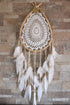 Dream Catcher for Bedroom Decoration Boho Style Dreamcatcher Hand Crafted Bohemian Decor Item Teardrop Shape Weddings Crochet Hippie Gypsy Style Wall Hanging Hand Made Ornament 9.5" x 32"