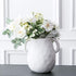 Kimdio Ceramic Flower Vase, Vases for Decor, Decorative Table Floral Vase for Living Room, Indoor Plant, Shelf, Mantle, Table, Office, Wedding Centerpieces/Arrangements,Bottom Waterproof (White)