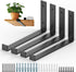 Shelf Brackets 10 Inch, Heavy Duty J Shelf Brackets with Lip, Black Metal Wall Shelf Brackets Floating Shelf Hardware for DIY Open Shelving
