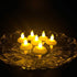 Floating Tealight Candles Battery Operated, Water Activated Sensor LED Flameless Flickering Tea Lights for Wedding Party Bathroom Pool SPA Aquarium Xmas Halloween - Warm White