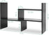 Hotwheel Desk Shelf Organizers and Storage, Expandable Mini Bookshelf for Bedroom, Adjustable Wood Desktop Shelf Black, Home & Office Decor