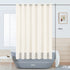 Furlinic Fabric Shower Curtain Liner Extra Width 108 Inch Ringless Waterproof Curtains for Bathroom Stall RV Hotel with Plastic Grommet Hooks and Weighted Hem,Beige,108x72 Inch