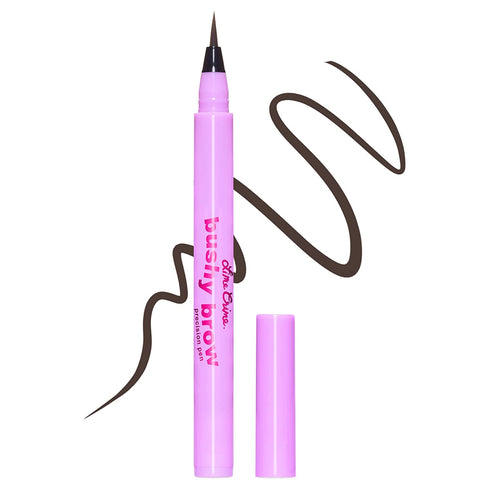 Lime Crime Bushy Brow Pen, Smokey (Black Brown) - Thin Precision Eyebrow Pencils Define, Shape, Build, Fill In & Flick Up - Eyebrow Filler for Natural Looking Brows - Vegan & Cruelty-Free