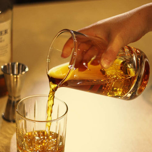 Crystal Mixing Glass,Professional Extra Large 20 OZ Crystal Cocktail Mixing Glass,Lead-Free Stir Glass,Premium Seamless Design - Great Gift Idea-Professional Quality (20 OZ)