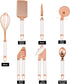 7 pieces Kitchen Gadget Set Copper Coated Stainless Steel Utensils, kitchen gadgets,utensil sets,Non-stic - Best Kitchen Cookware with Soft Touch White Handles (White)