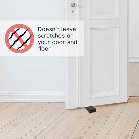 XCEL 10-Pack Door Stoppers, Minimalist Design Door Stop, Premium Neoprene Rubber Door Wedge, Water and Weather Resistant, Multi Surface gripping Wedge, Made in USA