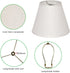 Tootoo Star Barrel White Small Lamp Shade for Table Floor Lamps Replacement, 6x10x7.5 Inch, Fabric Cloth, Spider Model (white)
