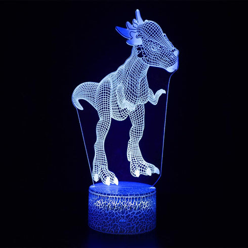 Dinosaur Toy 3D Night Lights for Kids Dino Illusion Lamp Christmas Gift Birthday Boys 7 Color