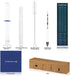Circrane Hydrometer & Glass Test Jar Set, Triple Scale Alcohol Hydrometer with Glass Cylinder for Brew Beer, Wine, Mead and Kombucha, ABV, Brix and Gravity Test Kit, Home Brewing Supplies