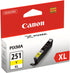 Canon CLI-251XL Yellow Compatible to iP7220,iX6820,MG5420,MG5520/MG6420,MG5620/MG6620,MX922/MX722,iP8720,MG6320,MG7120,MG7520 Printers