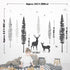 TIMBER ARTBOX Woodland Nursery Decor Dreamy Forest Theme Pine Tree Wall Decals with Animals, Deers & Owl Cute Baby Boy Girl Kids Wall Stickers for Playroom, Bedroom, Classroom & Daycare