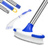 Floor Scrub Brush, ITTAR Tile Floor Bathroom Bathtub Kitchen Deck Multi-Use Adjustable Floor Cleaning Brush with 31-55 Inch Long Handle Stiff Bristle Deck Brush with Small Grout Brush