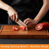 Wood Cutting Board for Kitchen, 1" Thick Butcher Block, Cheese Charcuterie Board, with Side Handles and Juice Grooves, 16x11"
