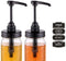 Mason Jar Syrup & Honey Dispenser Pump Lids, Rust Proof, Plastic Dispenser Lid for 16 oz Regular Mouth Mason Jars Kitchen and Table Decor - 2 Pack