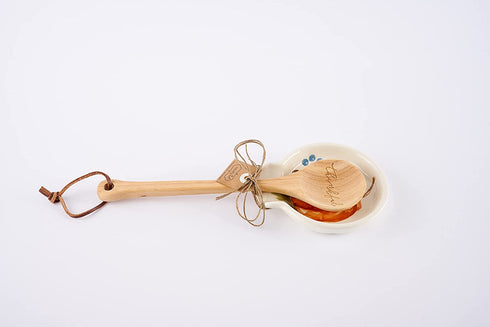 Mud Pie Gather Spoon Rest Set, Dish 5" Dia 12"