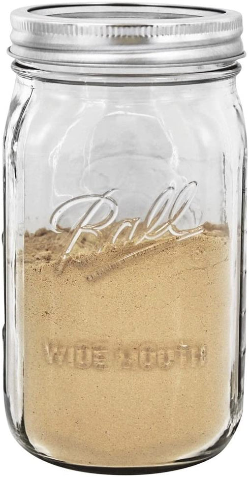 Ball Wide Mouth 32-Ounces Quart Mason Jars with Lids and Bands, Set of 2