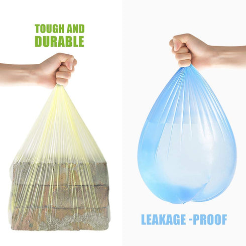330 Counts Strong Trash Bags Garbage Bags by Teivio, Bathroom Trash Can Bin Liners, Small Plastic Bags for home office kitchen (Multicolor, 8 Gallon)