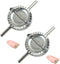 MGGi 2Pcs Stainless Steel Ravioli Mold Pierogi Dumpling Maker,X-Large Size 5" Goya Empanada Press Mold,Ravioli Mould Crimper,Wonton Wraper Dough Cutter,for Pie Ravioli Dumpling Pastry,With long handle