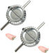 MGGi 2Pcs Stainless Steel Ravioli Mold Pierogi Dumpling Maker,X-Large Size 5" Goya Empanada Press Mold,Ravioli Mould Crimper,Wonton Wraper Dough Cutter,for Pie Ravioli Dumpling Pastry,With long handle