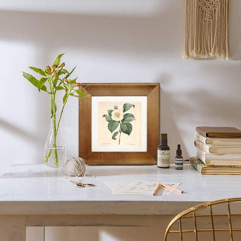 icheesday 10x10 Wooden Picture Frames, Rustic Square Photo Frame Made of Solid Wood and Plexiglass for Wall Hanging And Table Standing (Brown)