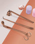 RONXS 3 in 1 Candle Accessory Set, Candle Wick Trimmer Candle Cutter, Candle Snuffer, Candle Wick Dipper with Gift Package for Candle Lover (Copper)