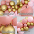 Kbrand Pink Balloons Arch Kit Garland And Metallic Gold For Girl Baby Shower Princess Nude Birthday Party Decorations Light Rose Women Blush 137PCS
