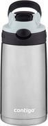 Contigo Kids Stainless Steel Water Bottle with Redesigned AUTOSPOUT Straw, 13 oz, Macaroon & Licorice