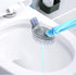 Toilet Bowl Brush and Holder Set, Bathroom Toilet Cleaner Brush with Soap Dispenser,Refillable Toilet Brush Holder with Liquid Dispenser (Grey)